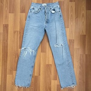 Agolde Light Blue Straight Leg Jeans